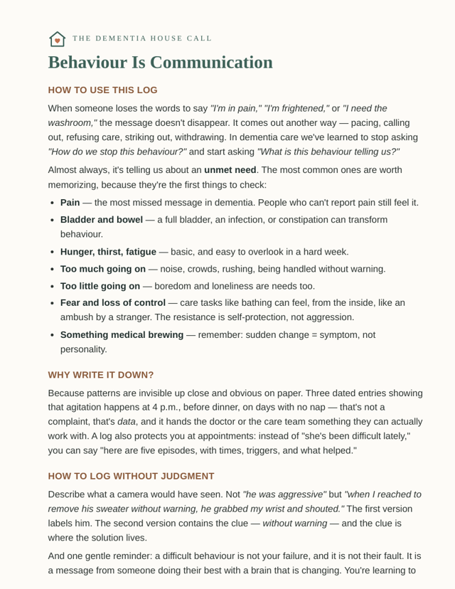 Traffic-light guide page